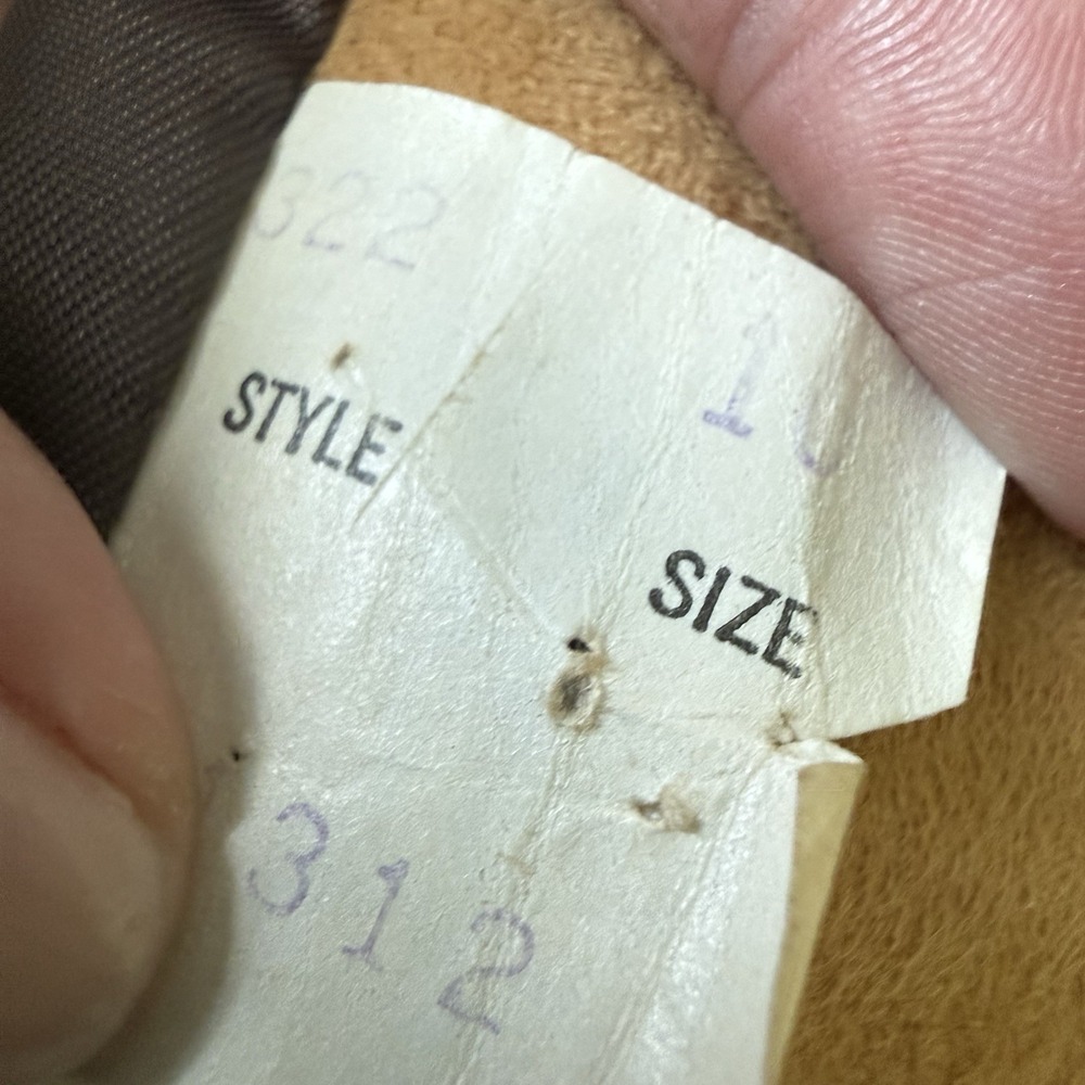 Vintage New England Sportswear Suede Leather Jacket Women's 10 Tan Coat F/W - Picture 10 of 10